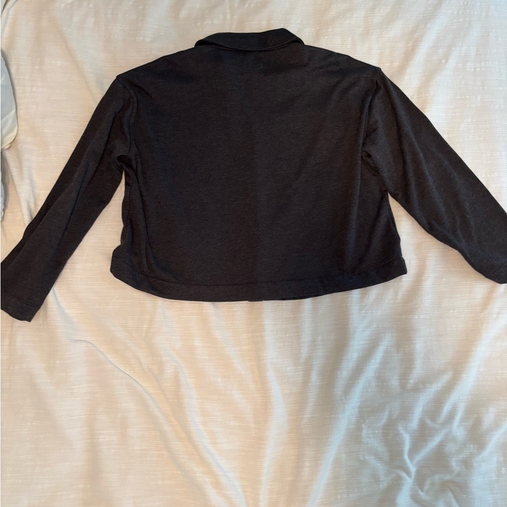 Lou & Grey Black Cropped Open Cardigan Jacket